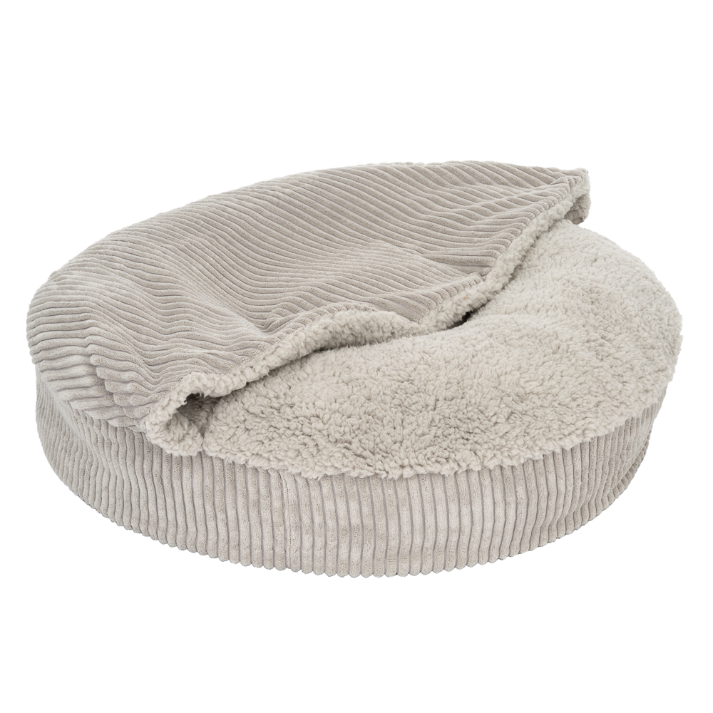 Hundebett Flocke - Ersatzbezug Ø 125 cm, hellgrau (mit Kuscheldecke) von zooplus Exclusive