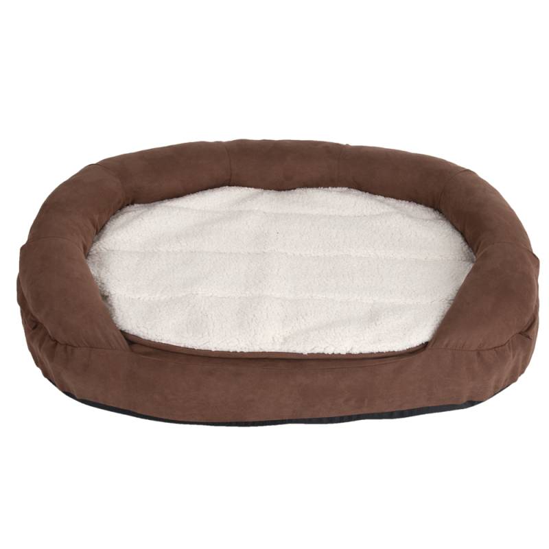 Hundebett Memory oval, braun - L 117 x B 72 x H 24 cm von zooplus Exclusive