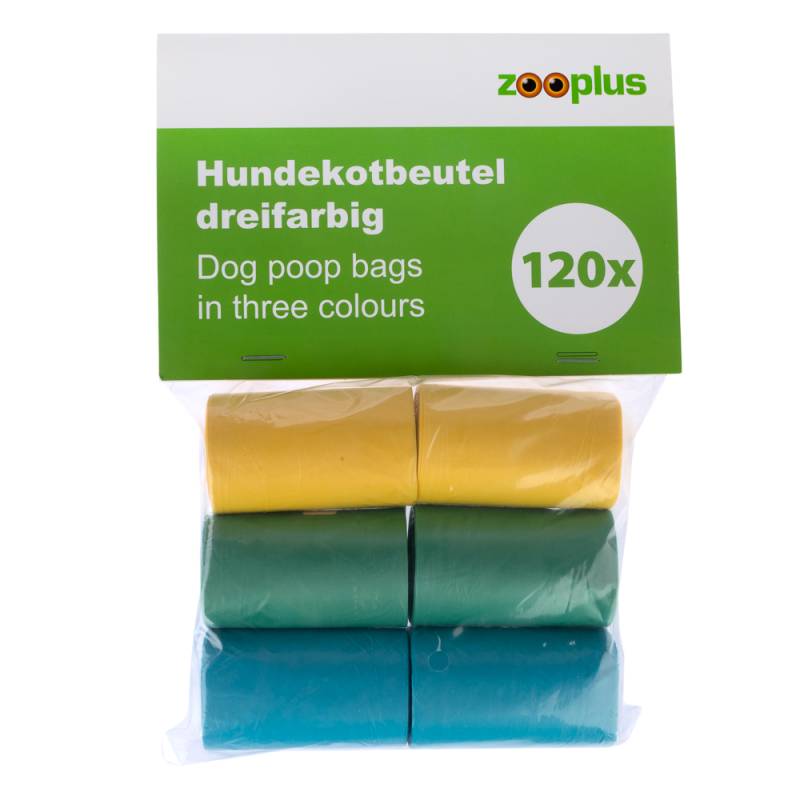 Hundekotbeutel dreifarbig - 6 Rollen à 20 Beutel (120 Beutel) von zooplus Exclusive