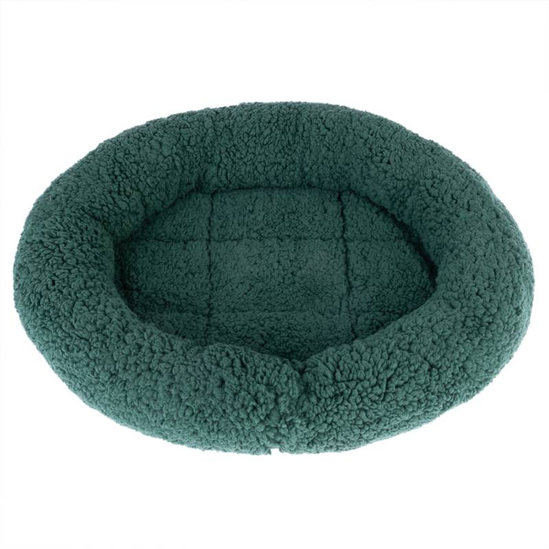 Kuschelbett Fluffy 2in1  - dunkelgrün: L 50 x B 42 x H 7,5 cm von zooplus Exclusive