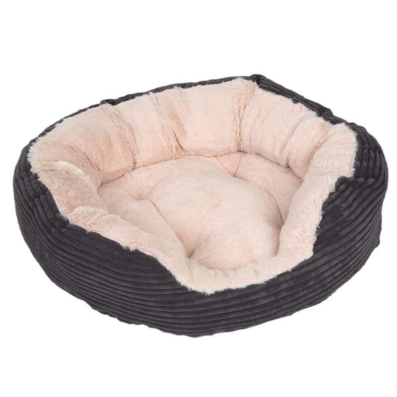 Sparpaket: Kuschelbett Cozy Cord + Fleecedecke Pawty - Größe M + Decke von zooplus Exclusive