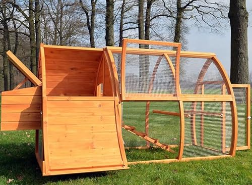 zooprinz Design Hühnerstall - aus massivem Vollholz und stabilem Draht - Hühner-stall mit Nistkasten schnell zu reinigen - witterungsbeständig Dank hochwertiger Lasur - Hühnerstall von zooprinz