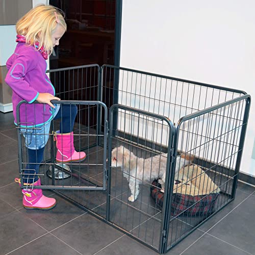 zooprinz erstklassiges Freilaufgehege (Hundezaun) dog run - ideal für Welpen und große Hunde - Besonders stabiles Gitter - perfekt für drinnen und draußen - 4 Modelle zur Wahl, 70,5 cm von zooprinz