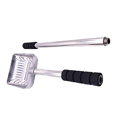 zssmGood Pet Supplies Reinigungs Tragbares Werkzeug Cat Litter Scoop Metall Nicht-Stick Home Lange Griff Sichter Tief Schaufel Abnehmbare von zssmGood