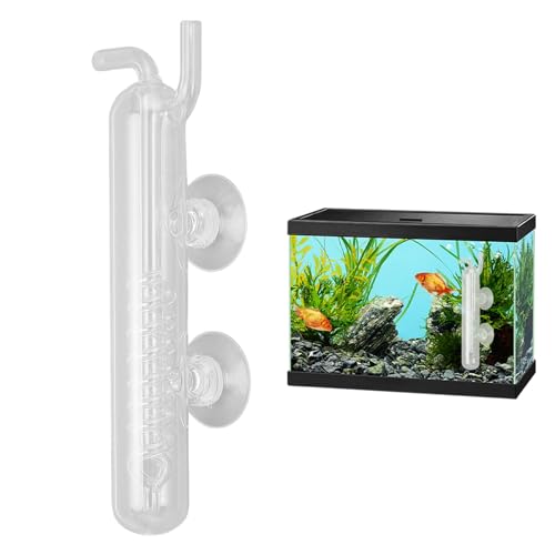 Aquarium-Blasenzähler – CO2-Blasen-Kohlendioxid- -Messgerät – hochtransparentes Kristallglas für externe Fische CO2-Messgerät Blase -Werkzeuge von zwxqe