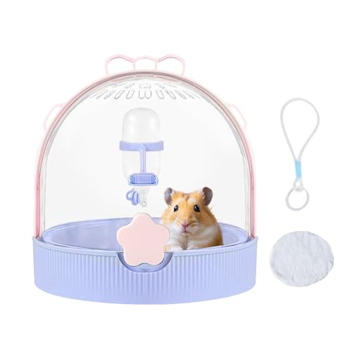 Haustierkäfig - Tragbare Reisekoffer mit Wasserflasche für Hamster und Chinchilla, Haustierträger ideal für, Vogel, Mäuse, Rennmäuse, Camping, Roadtrips, Urlaub und Spaziergänge im Freien Haustierkäfig - Tragbare Reisekoffer mit Wasserflasche für Hamster und Chinchilla, Haustierträger ideal für, Vogel, Mäuse, Rennmäuse, Camping, Roadtrips, Urlaub und Spaziergänge im Freien von zwxqe