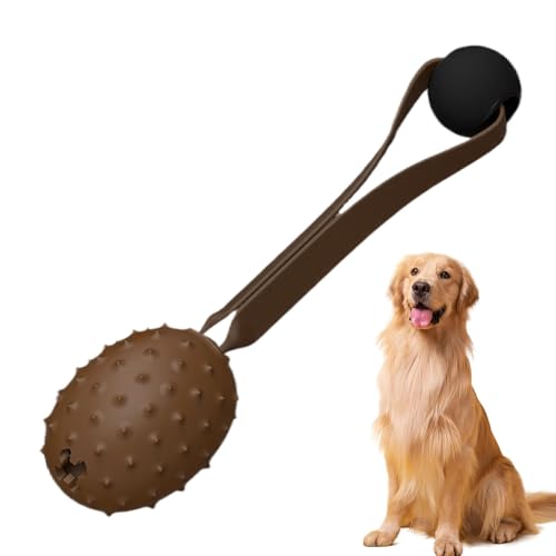 Hund Puzzle Feeder Kaffeebohnen Hunde Puzzle Feeder Hund Slow Feeder Zerrspielzeug für Hunde Welpen Zahnreinigung Zahnbürste Food Dispensing Ball Toys Slow Feeding Hundespielzeug Interaktiver Hund von zwxqe