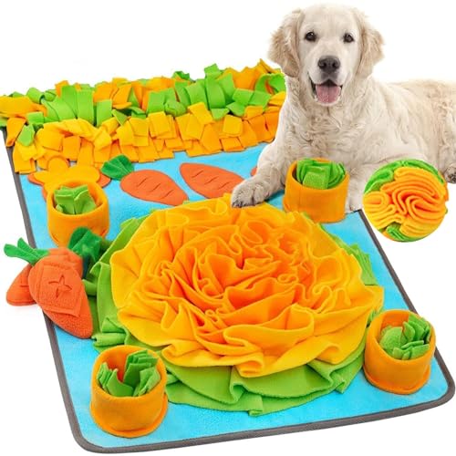 Hundepuzzle-Futtermatte | Hunde-Anreicherungsmatten | Schnüffelmatte für Hunde, Schnüffel- und Futtersuchmatten für Hunde, quietschende Karotten-Hundematte, Heimtierbedarf, Hundeschnüffelmatten für ve von zwxqe