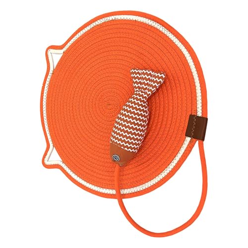 Pets Scratching Pad, Cat Scratcher Mat, Furniture Protector Pad, Sturdy Carpet Scratching Toy, Cotton Rope Scratch for Indoor Cats' Play and Claw Care von zwxqe