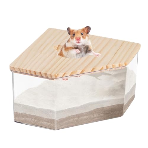 Rennmaus Grabbox | kleine Haustier-Duschbox | Hamster-Toilettenbehälter | Große Hamster-Sandbox, Haustier-Hamster-Badezimmer, Rennmäuse Toilettenbox, Hamstergrabzimmer, Hamsterbad für Balkon von zwxqe