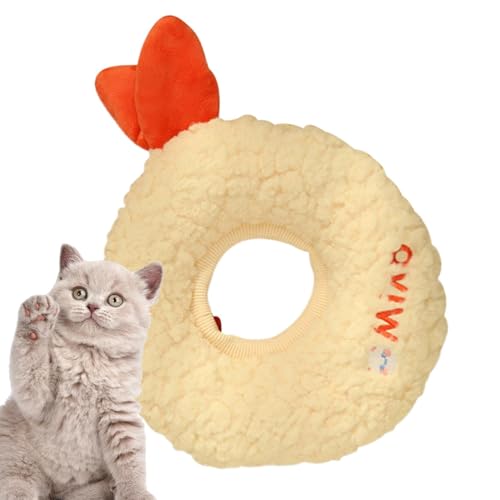 Tempura Taiyaki Haustier, elisabethanisches Halsband für Katzen, Halsband gegen Lecken und Beißen, Sterilisierung, Kopfbedeckung, weicher , Plüsch-Tempura-Taiyaki- , Anti-Biss-Katzenhalsband, von zwxqe