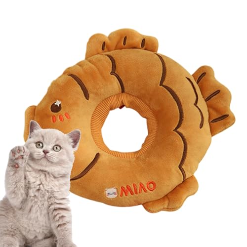 Tempura Taiyaki Haustier, elisabethanisches Halsband für Katzen, Halsband gegen Lecken und Beißen, Sterilisierung, Kopfbedeckung, weicher , Plüsch-Tempura-Taiyaki- , Anti-Biss-Katzenhalsband, von zwxqe