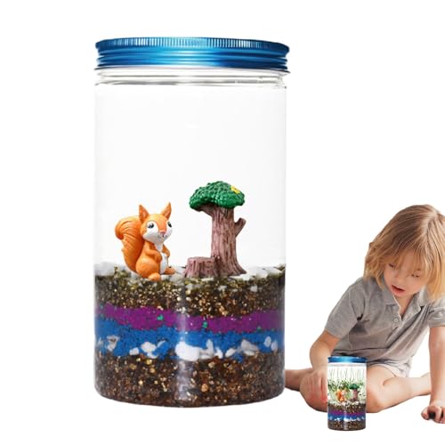 Terrarium Kit, Light Up Terrarium Kits for Kids, Portable Light Up Terrarium Supplies, Grow N Glowing Terrarium Kit - Living Ecosystem Terrarium for Girls and Boys von zwxqe