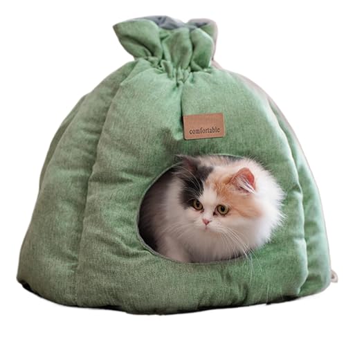 Wasserdichtes Katzenbett in Sackform, tragbares, rutschfestes Haustierbett, Winter-Katzenbett für Indoor-Katzen, waschbares, weiches Haustierbett für Katzen, reisefreundliches Katzenbett, für den von zwxqe