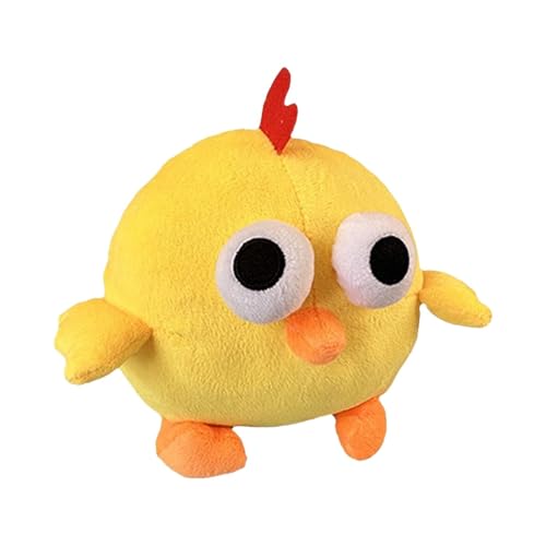 zwxqe Bouncing Dog Toy, Rechargeable Bounce Ball with Cartoon Chicken Plush, 270g Versatile and Interactive Squeaker Toy for Puppies, Small and Medium Dogs, and Cats von zwxqe