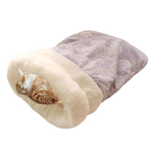 zwxqe Cat Sleeping Bag, Soft Plush Cat Bed, Warm Cat Sack Bed, Kitten Sleeping Bag, Puppy Cave Bed, Warm Plush Cat Bed, Pet Cave Sleeping Bag, Plush Cat Sack Bed, Cozy Cat Sleeping Cave von zwxqe