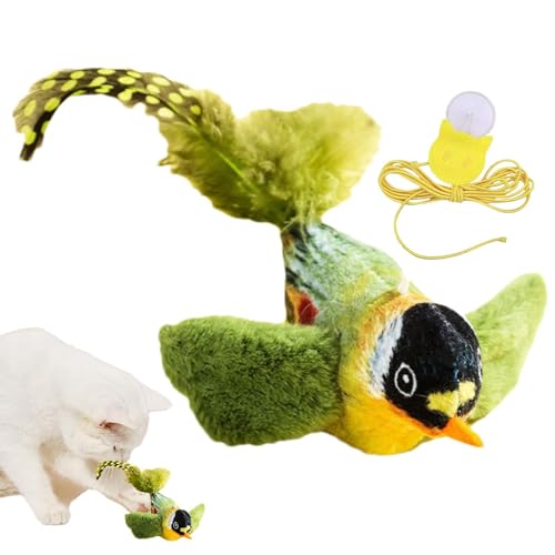 zwxqe Chirping Bird Cat Toy, Interactive Bird Toy, Realistic Chirp Tweet, Cat Exercise Toys, Catnip Bird Toy, All Breed Cat Toy, Cute Catnip Chirper, Interactive Chirping Toy, Chirping Bird for Cats von zwxqe