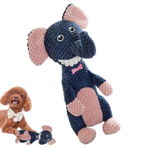 zwxqe Dog Voice Toys, 10,9 x 8,9 x 32,6 cm, Plüsch-Hundespielzeug, interaktives Kauspielzeug, Cartoon-Tier-Plüschtier, Quietschspielzeug für kleine Hunde, interaktives Plüsch-Kauspielzeug mit von zwxqe