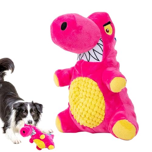 zwxqe Hundespielzeug Stofftier, Multifunktionales Dinosaurier-Hundespielzeug Stofftier Quietschendes Tierspielzeug, Verschleißfestes Hundespielzeug Quietschspielzeug Hund Plüschtier für Zuhause von zwxqe