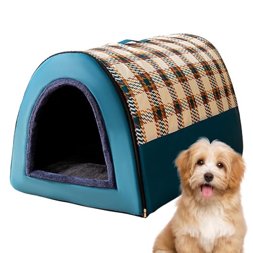 zwxqe Indoor Hundehütte | Weiches Hundehüttenbett | Faltbare Hundehütte, Warmes Hundehöhlenbett, Hochelastische Hundematte, Gemütliches Haustiersofa, Welpenschlafnest, Kleine Hundehütte, Katzennest von zwxqe