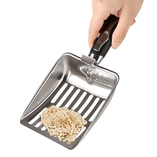 zwxqe Katzenstreuschaufel, Edelstahl-Kotschaufel mit langem Griff, robustes ergonomisches Katzenreinigungswerkzeug für mehrere Haustierhäuser und Wohnungen, langlebig im Gebrauch, 3,5 cm zwxqe Katzenstreuschaufel, Edelstahl-Kotschaufel mit langem Griff, robustes ergonomisches Katzenreinigungswerkzeug für mehrere Haustierhäuser und Wohnungen, langlebig im Gebrauch, 3,5 cm von zwxqe