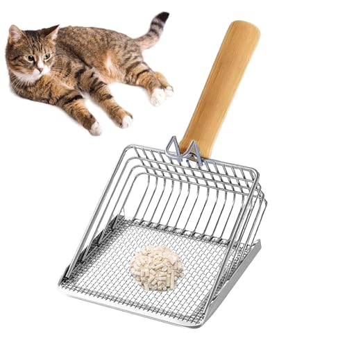 zwxqe Katzenstreuschaufel, Metall-Kot-Siebschaufel, Edelstahl, antihaftbeschichtet, robustes Abfallheberwerkzeug für Kätzchen, Haustierreinigung, ideal für kleine Rassen und tägliche Wartung zwxqe Katzenstreuschaufel, Metall-Kot-Siebschaufel, Edelstahl, antihaftbeschichtet, robustes Abfallheberwerkzeug für Kätzchen, Haustierreinigung, ideal für kleine Rassen und tägliche Wartung von zwxqe