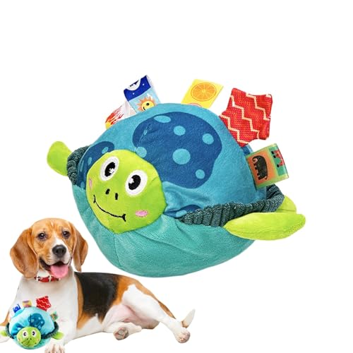 zwxqe Plush Squeaky Dog Toys, Tough Dog Chew Toys, Squeaky Teeth Toys for Dogs, Turtle Ball Dog Toy, Interactive Stuffed Pet Dog Toys, Squeaky Plush Dog Chew Toy, Puppy Squeaky Teeth Toy von zwxqe