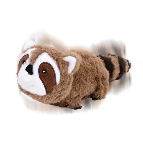 zwxqe Premium Cat Squeaky Toy – Interactive Raccoon Plush Toy for Cats – Rechargeable Touch-Activated Teaser Cat Exercise Toy to Alleviate Indoor Boredom and Your Feline Friend von zwxqe