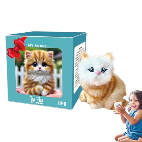 zwxqe Robot Cat Toy, Interactive Cat Toy, Meow Cat Toy, Funny Cat Robot, Creative Cat Toy, Robotic Cat Toy, Interactive Meow Toy, Cat Barking Meow Toy, Robot Toy for Cats, Kitten Meow Robot, von zwxqe