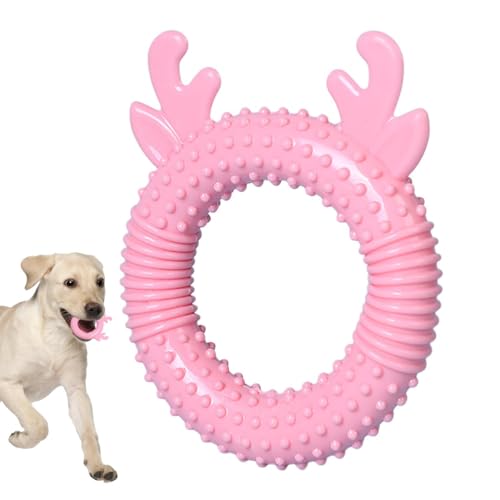 Robustes Hundespielzeug, Kauspielzeug für Hunde, Zahnbürste, unzerstörbar, quietschend, rutschfest, interaktiv, bunt, niedliche Beißringe für aggressive Kauer von zwxqe