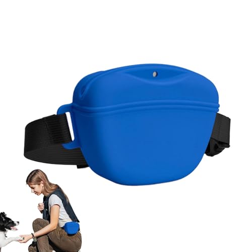 zwxqe Silikon-Hundeleckerli-Tasche, tragbarer Hundetrainingsbehälter, Hundesnackbeutel, Outdoor-Hunde-Futterspender, Welpen-Leckerli-Halter, Wandern, Leckerlis, Trainings-Beutel, von zwxqe