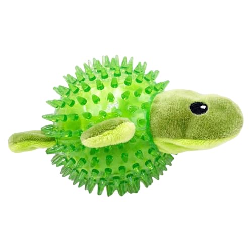 zwxqe Spiky Dog Ball Toy, Frog and Hedgehog Floating Chew Ball, Squeaky Natural Rubber Toy, 4.3x6.2 inches Aggressive Chewer for Teeth Cleaning and Interactive Play von zwxqe