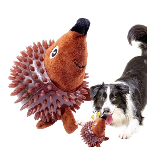 zwxqe Spiky Dog Ball Toy, Frog and Hedgehog Floating Chew Ball, Squeaky Natural Rubber Toy, 4.3x6.2 inches Aggressive Chewer for Teeth Cleaning and Interactive Play von zwxqe